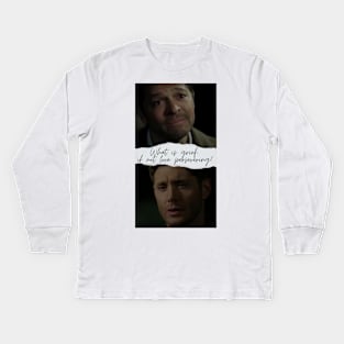 destiel what is grief if not love persevering i love you scene 15x18 Kids Long Sleeve T-Shirt